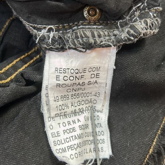 John John Supreme distressed black denim mini skirt, size 42 or US Large - Picture 8 of 10